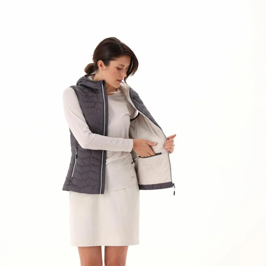 Donna CMP Gilet E Smanicati|Giacche Imbottite E Piumini^Gilet imbottito con cappuccio da Donna