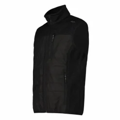 Uomo CMP Pile^Gilet smanicato ibrido in pile da uomo in Knit Tech melange