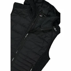 Donna CMP Pile^Gilet smanicato ibrido in pile knit tech da donna