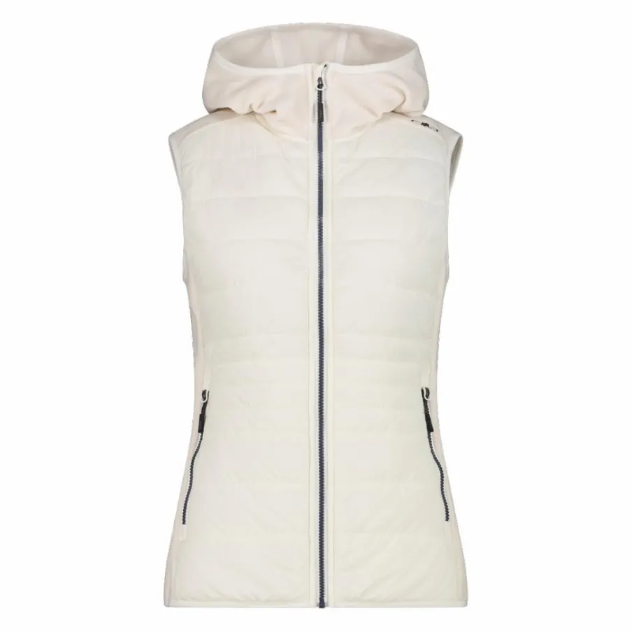 Donna CMP Pile^Gilet smanicato ibrido in pile knit tech da donna