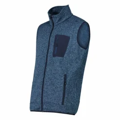 Uomo CMP Pile^Gilet smanicato in pile da uomo in Knit-tech con tasca termoapplicata