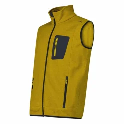 Uomo CMP Pile^Gilet smanicato in pile da uomo in Knit-tech con tasca termoapplicata