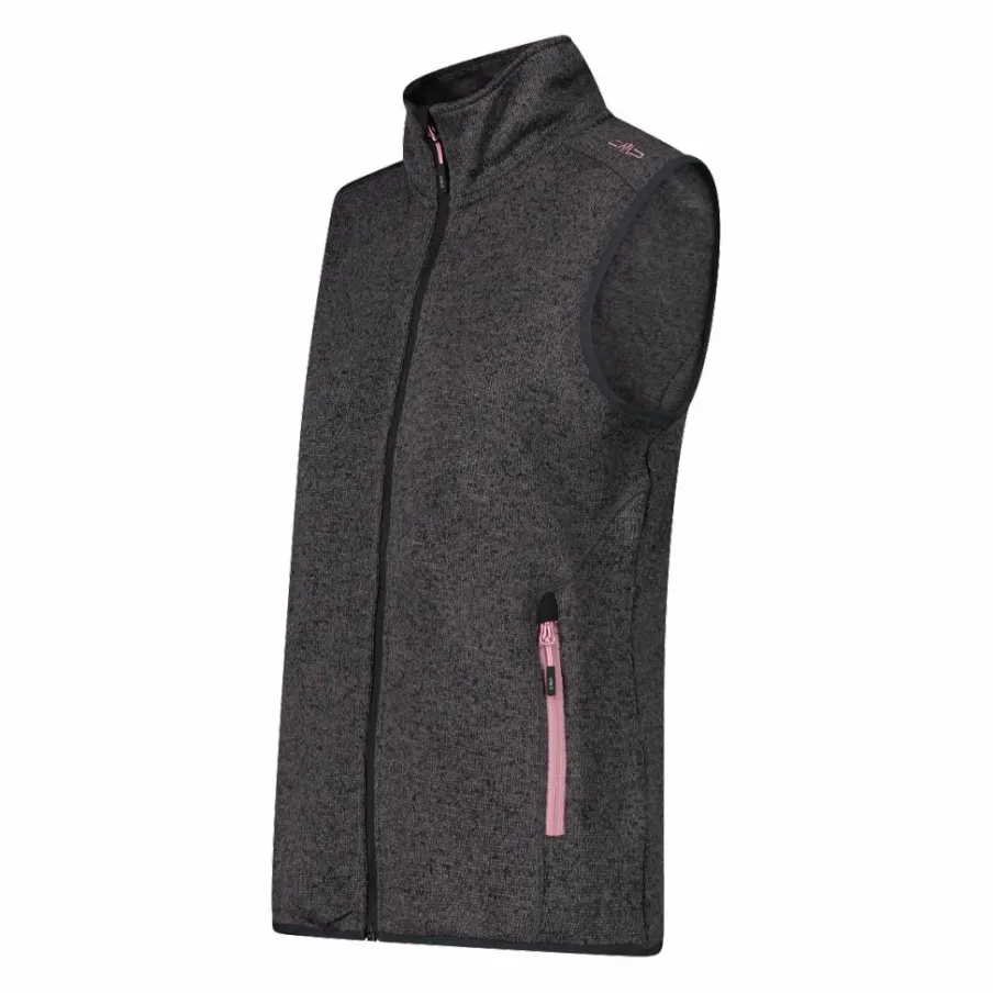 Donna CMP Pile^Gilet smanicato in pile da donna in knit-tech