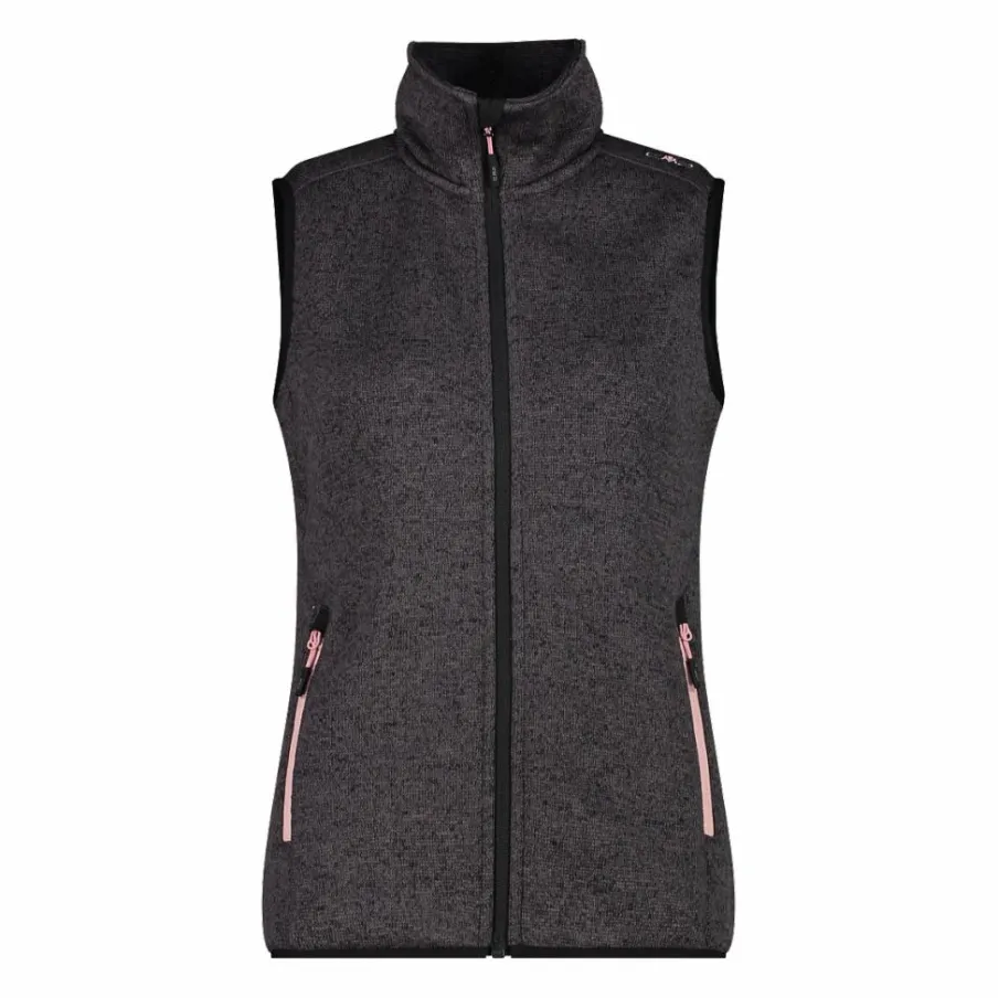 Donna CMP Pile^Gilet smanicato in pile da donna in knit-tech