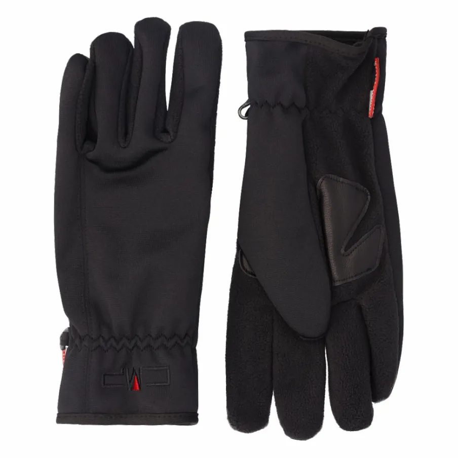 Uomo CMP Guanti^Guanti in softshell dettagli cuoio da uomo