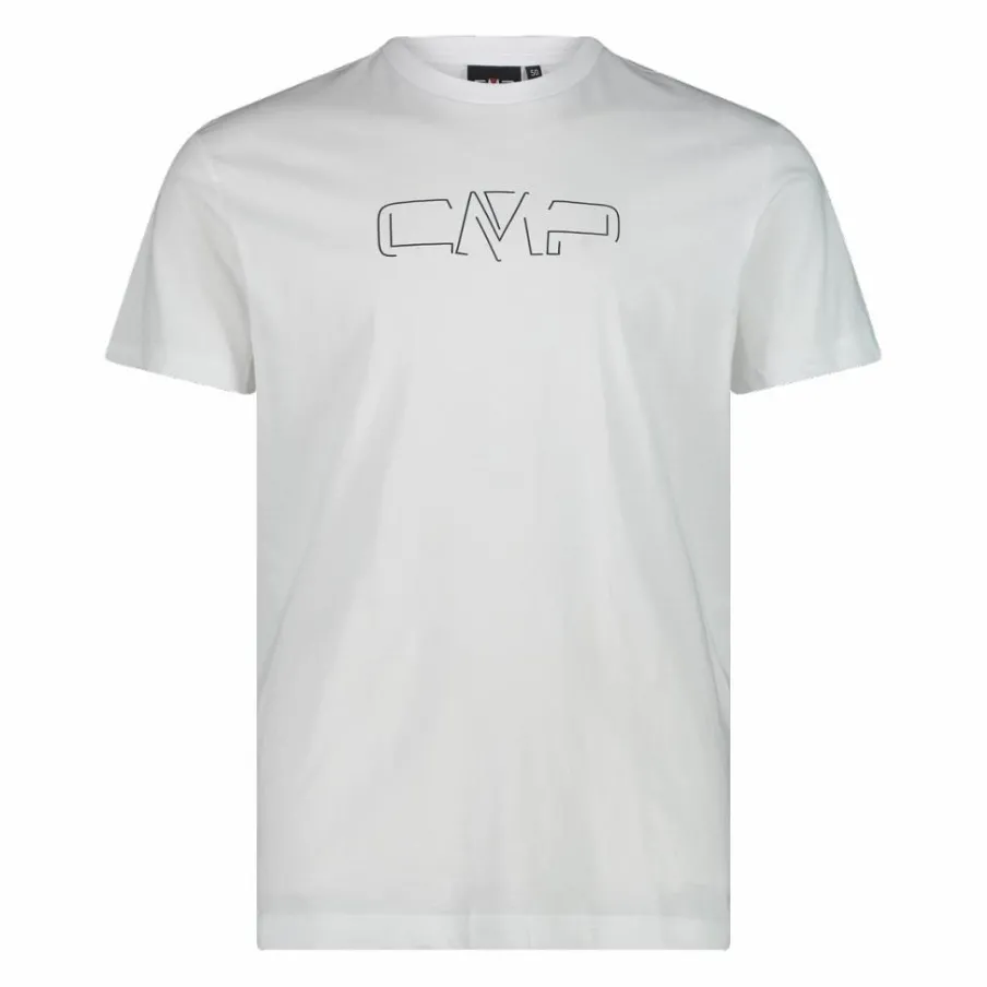 Uomo CMP Polo E T-Shirt^Maglia a maniche corte da uomo in cotone elasticizzato con logo