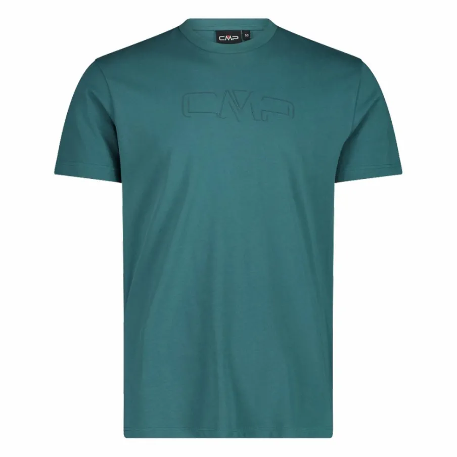 Uomo CMP Polo E T-Shirt^Maglia a maniche corte da uomo in cotone elasticizzato con logo