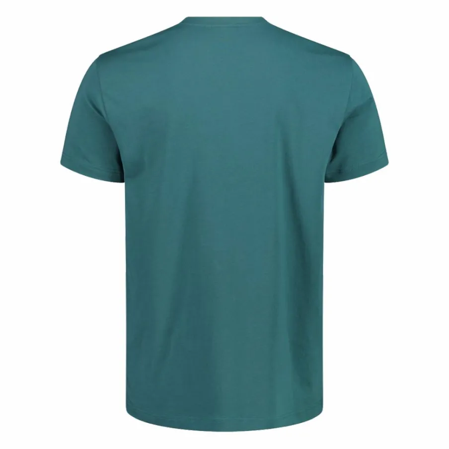Uomo CMP Polo E T-Shirt^Maglia a maniche corte da uomo in cotone elasticizzato con logo