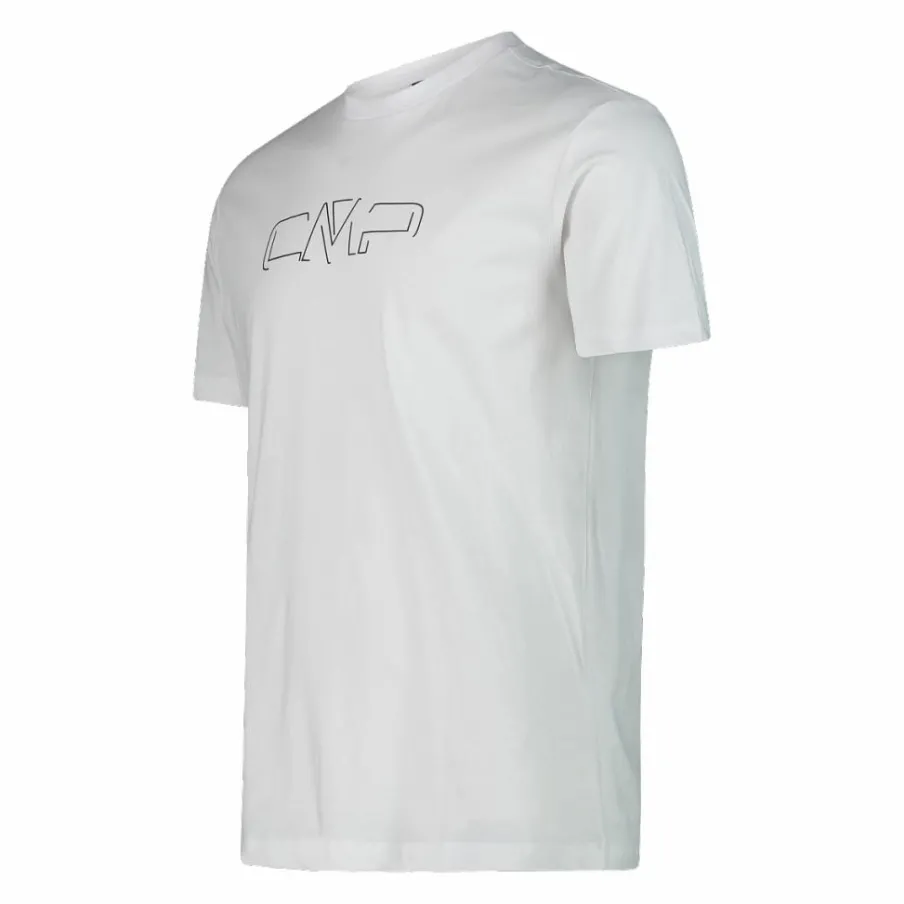 Uomo CMP Polo E T-Shirt^Maglia a maniche corte da uomo in cotone elasticizzato con logo