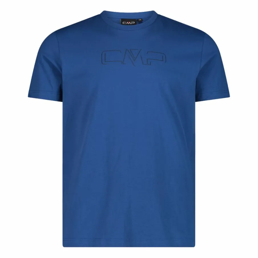 Uomo CMP Polo E T-Shirt^Maglia a maniche corte da uomo in cotone elasticizzato con logo