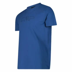 Uomo CMP Polo E T-Shirt^Maglia a maniche corte da uomo in cotone elasticizzato con logo