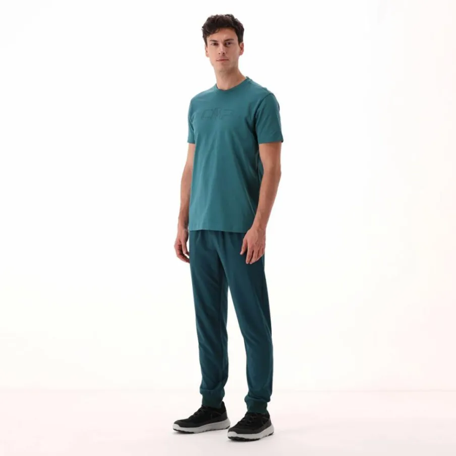 Uomo CMP Polo E T-Shirt^Maglia a maniche corte da uomo in cotone elasticizzato con logo