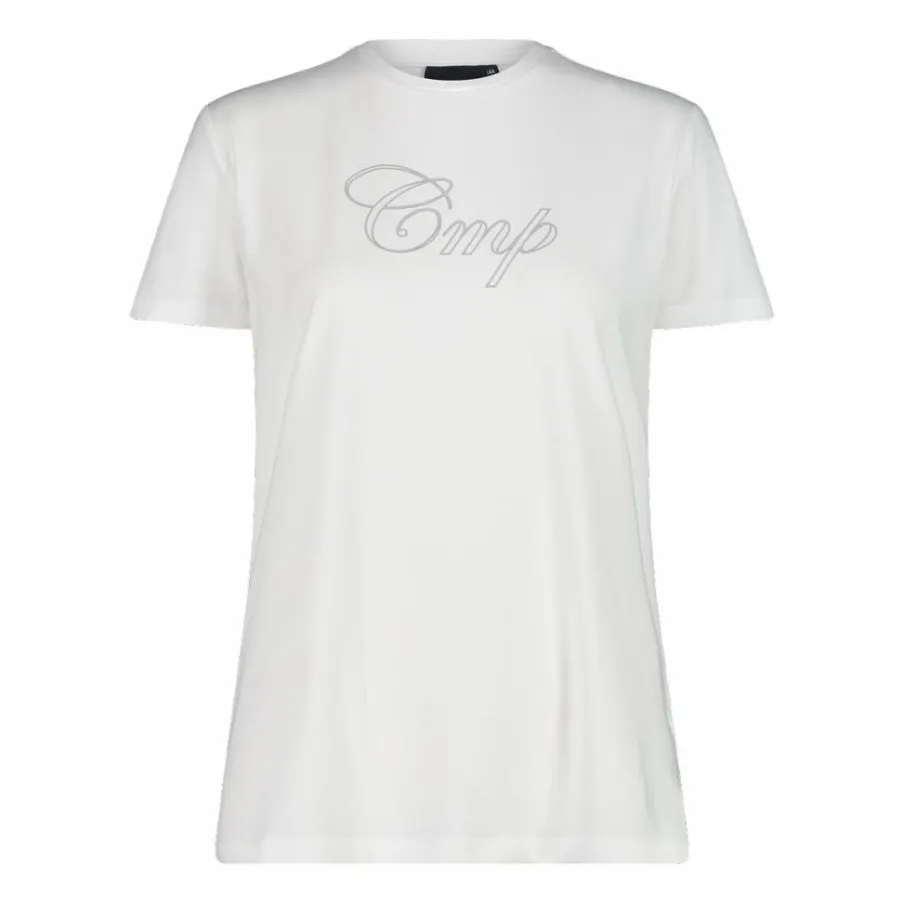 Donna CMP Polo E T-Shirt^Maglia a maniche corte da donna in cotone elasticizzato con logo