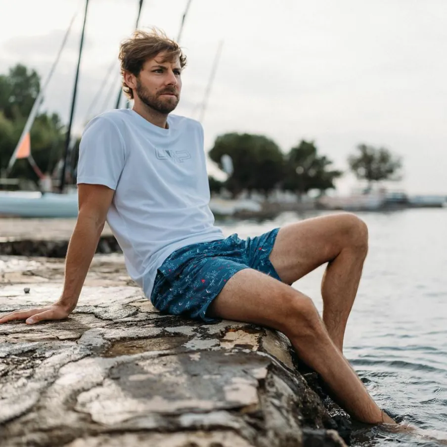 Uomo CMP Polo E T-Shirt^Maglia a maniche corte girocollo da uomo con logo