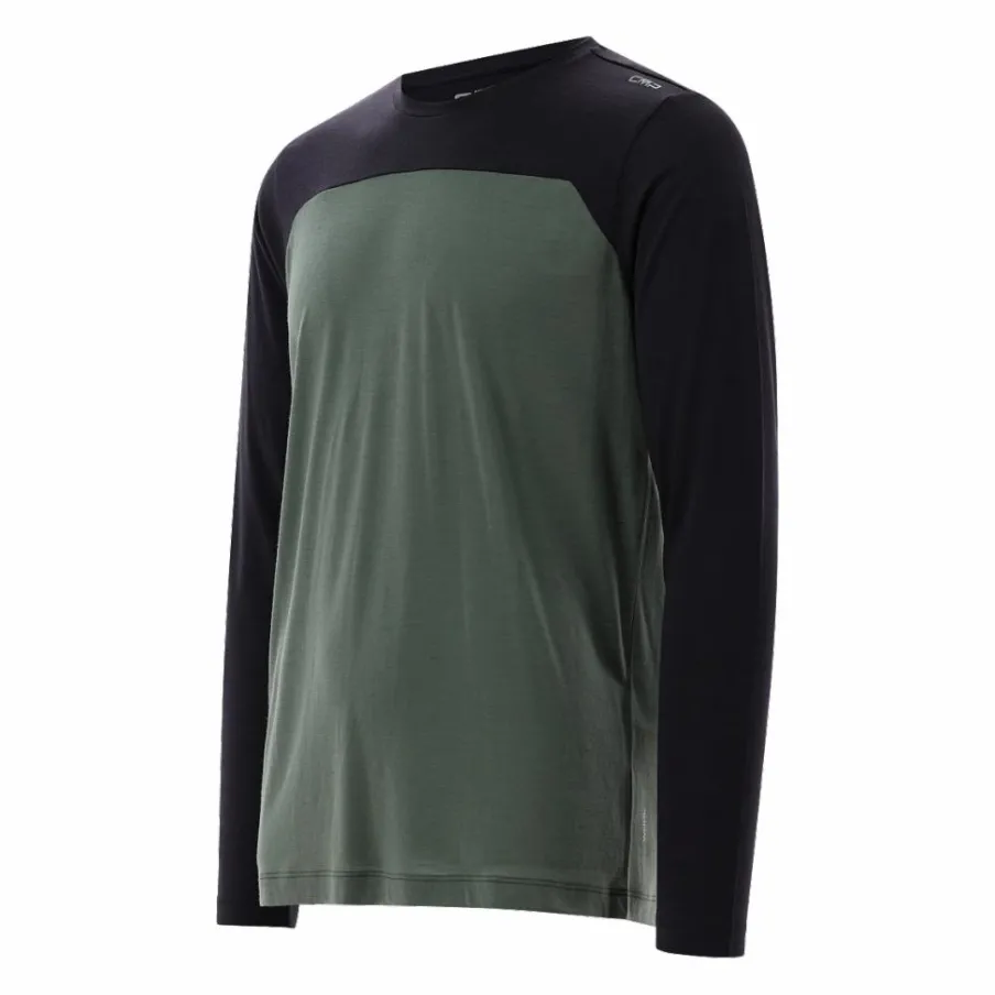 Uomo CMP Polo E T-Shirt^Maglia a maniche lunghe da uomo in merino Unlimitech