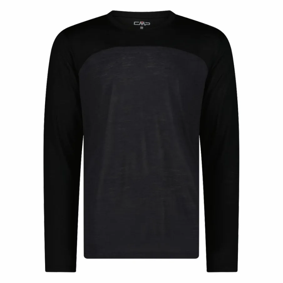 Uomo CMP Polo E T-Shirt^Maglia a maniche lunghe da uomo in merino Unlimitech