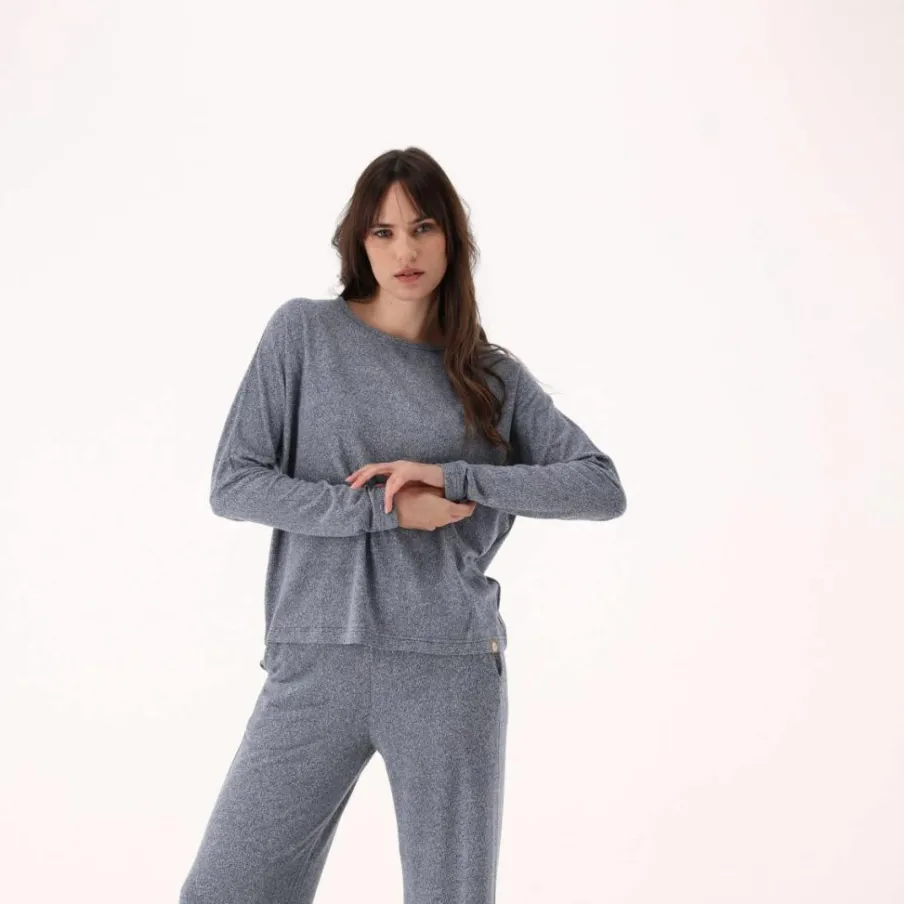 Donna CMP Maglioni E Felpe^Maglia da donna con collo a barchetta in tessuto jersey mélange