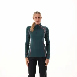 Donna CMP Pile^Maglia termica a maniche lunghe in merino con mezza zip da donna Unlimitech