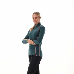 Donna CMP Pile^Maglia termica a maniche lunghe in merino con mezza zip da donna Unlimitech