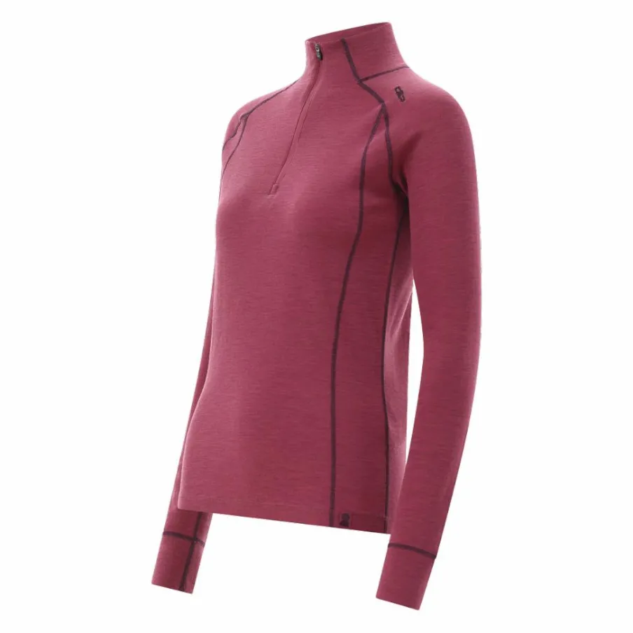 Donna CMP Pile^Maglia termica a maniche lunghe in merino con mezza zip da donna Unlimitech