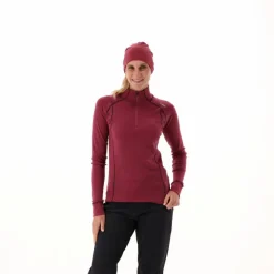 Donna CMP Pile^Maglia termica a maniche lunghe in merino con mezza zip da donna Unlimitech