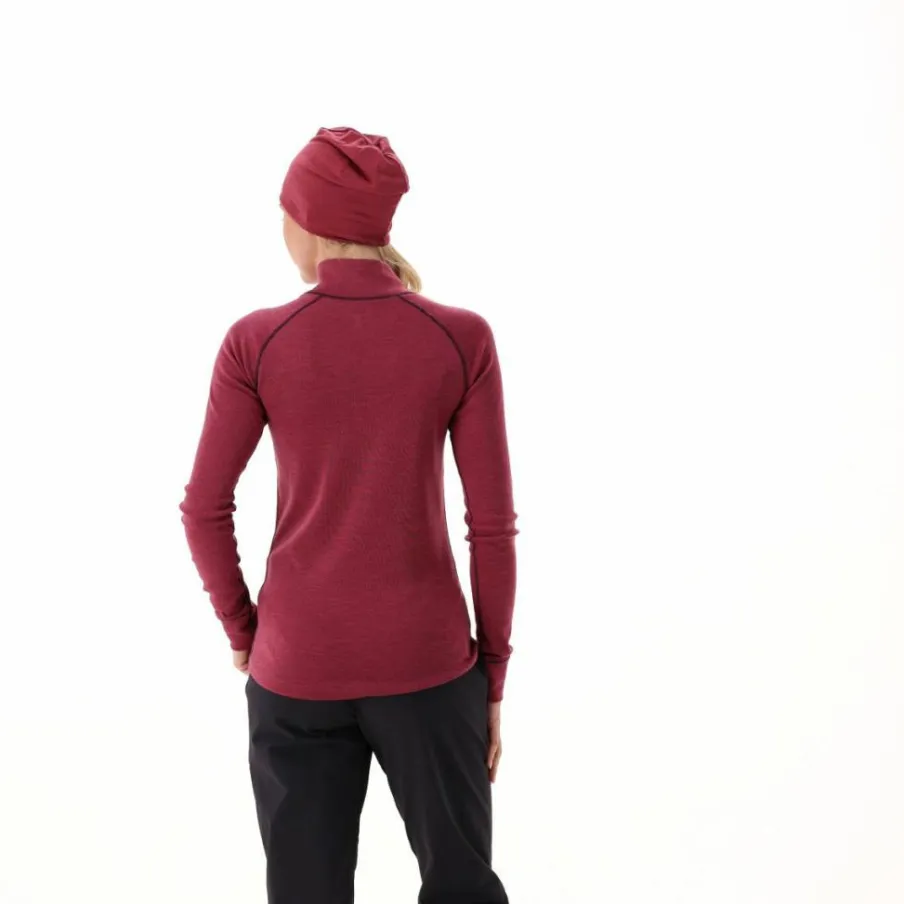 Donna CMP Pile^Maglia termica a maniche lunghe in merino con mezza zip da donna Unlimitech