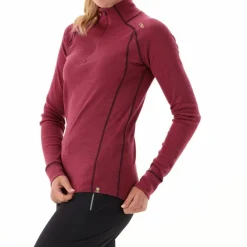 Donna CMP Pile^Maglia termica a maniche lunghe in merino con mezza zip da donna Unlimitech