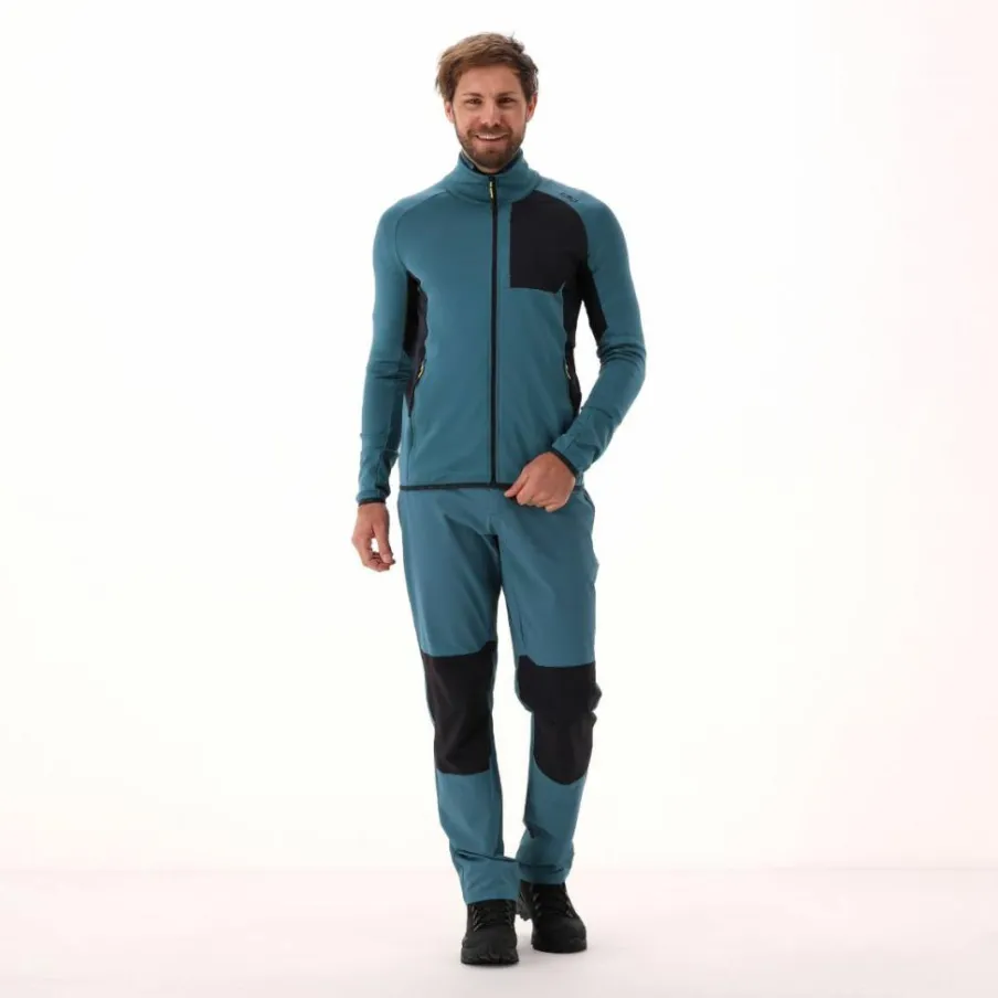 Uomo CMP Pile^Maglia termica a maniche lunghe in merino con mezza zip da uomo Unlimitech