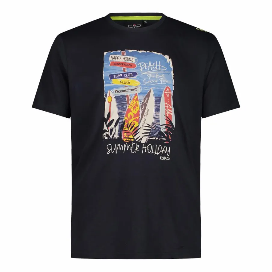 Uomo CMP Polo E T-Shirt^Maglietta cotone stampa tropicale
