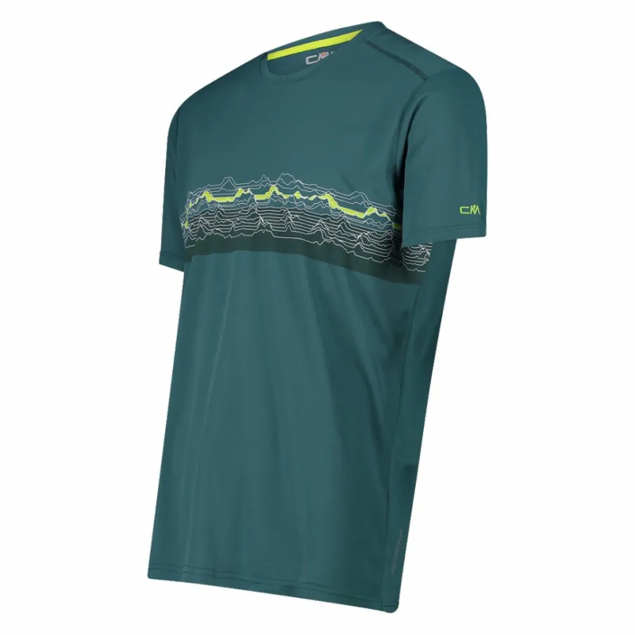 Uomo CMP Polo E T-Shirt^Maglietta piquet stampa adventure