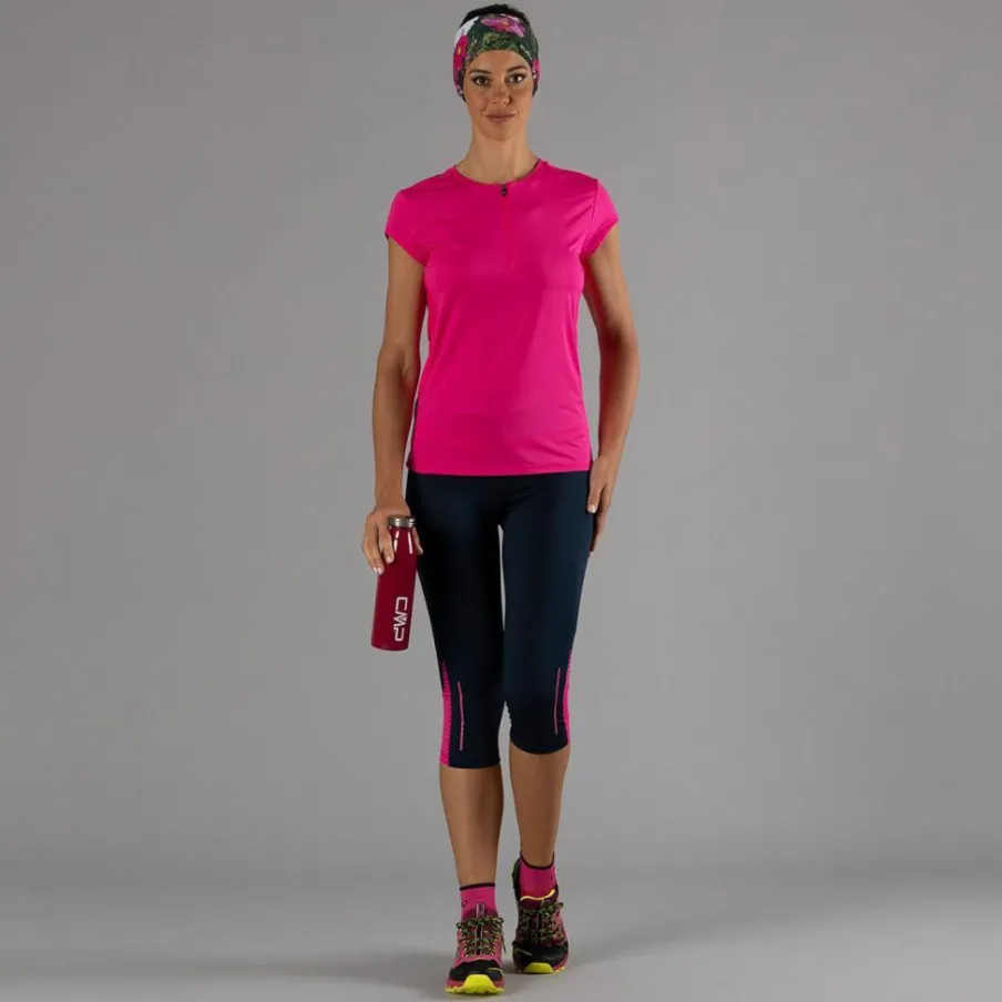 Donna CMP Pantaloni Running E Ciclismo|Pantaloni Trekking^Pantalone 3/4 da donna in poliestere 4-way stretch.