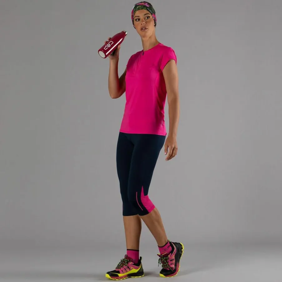 Donna CMP Pantaloni Running E Ciclismo|Pantaloni Trekking^Pantalone 3/4 da donna in poliestere 4-way stretch.