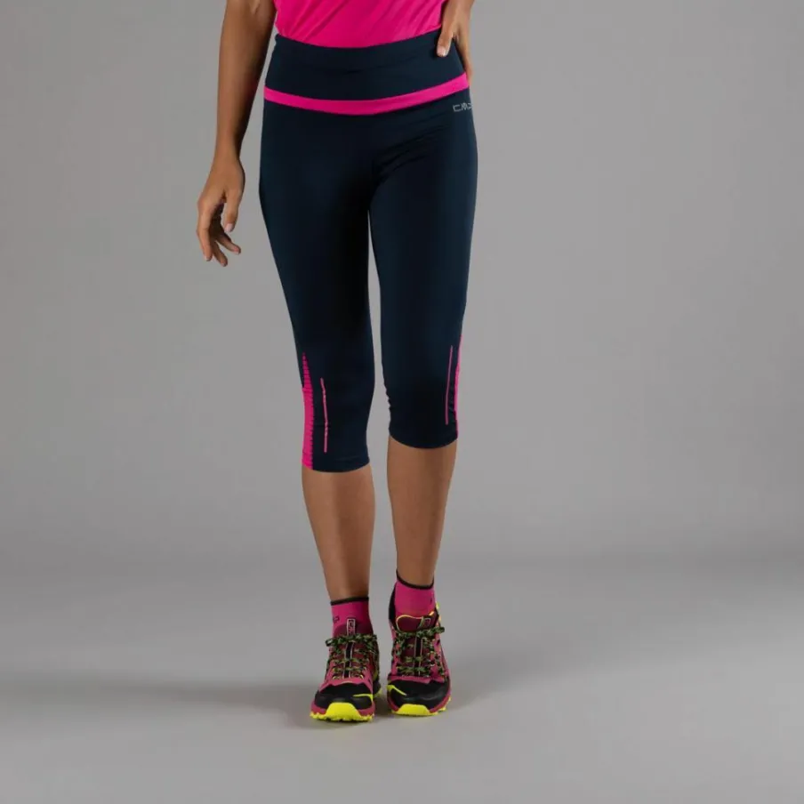 Donna CMP Pantaloni Running E Ciclismo|Pantaloni Trekking^Pantalone 3/4 da donna in poliestere 4-way stretch.