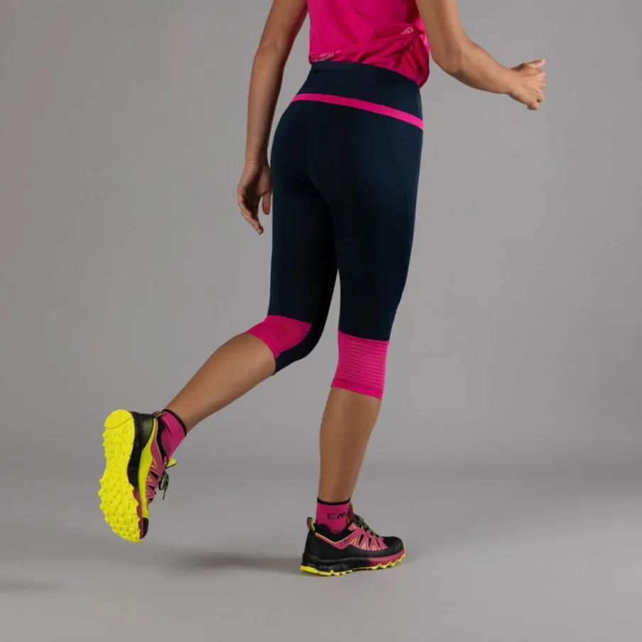 Donna CMP Pantaloni Running E Ciclismo|Pantaloni Trekking^Pantalone 3/4 da donna in poliestere 4-way stretch.