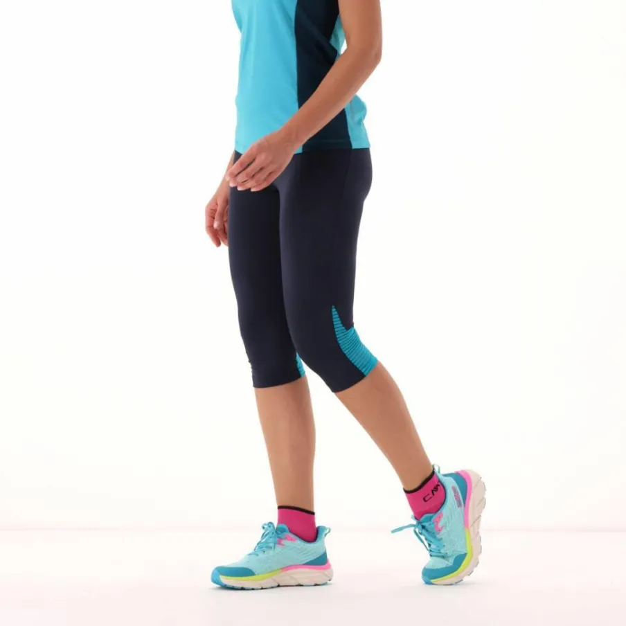 Donna CMP Pantaloni Running E Ciclismo|Pantaloni Trekking^Pantalone 3/4 da donna in poliestere 4-way stretch.