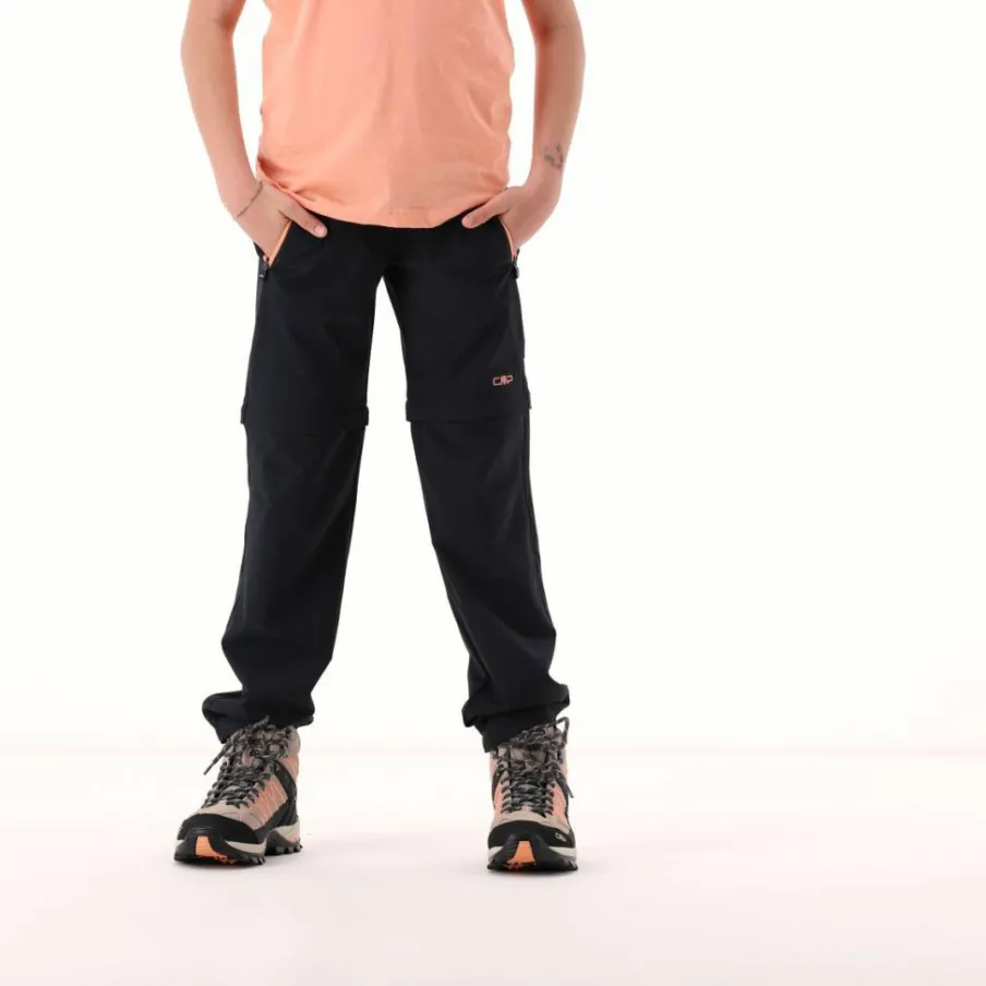 CMP Pantaloni Tecnici^Pantaloni da bambina zip-off tessuto elasticizzato