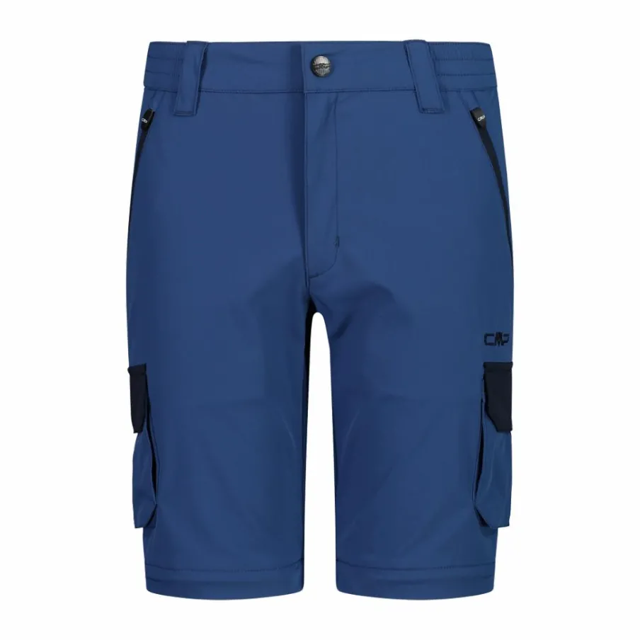 Bambino CMP Pantaloni Tecnici^Pantaloni zip off cargo con tasconi laterali stretch da bambino