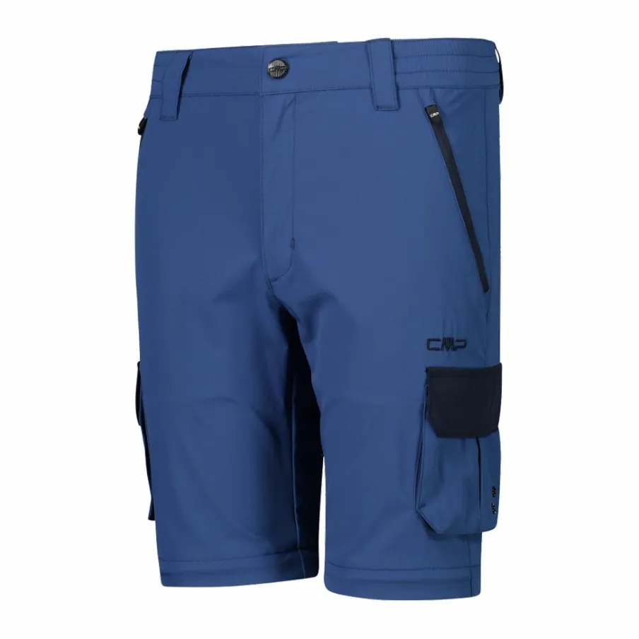 Bambino CMP Pantaloni Tecnici^Pantaloni zip off cargo con tasconi laterali stretch da bambino