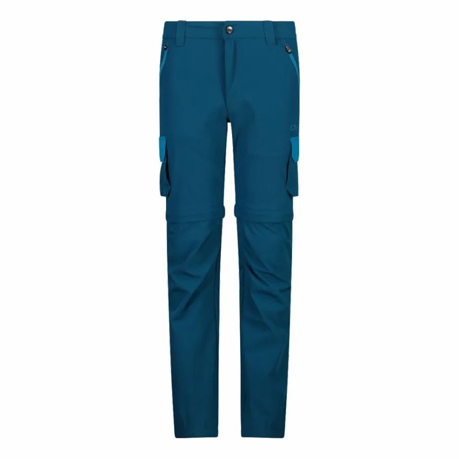 Bambino CMP Pantaloni Tecnici^Pantaloni zip off cargo con tasconi laterali stretch da bambino