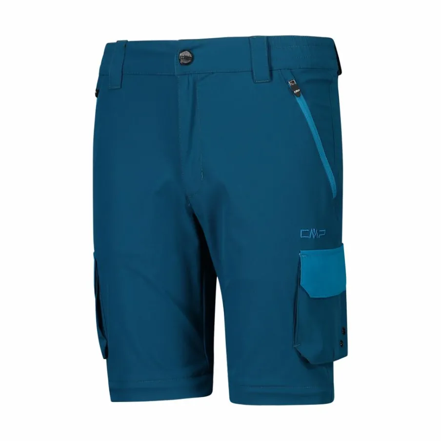 Bambino CMP Pantaloni Tecnici^Pantaloni zip off cargo con tasconi laterali stretch da bambino