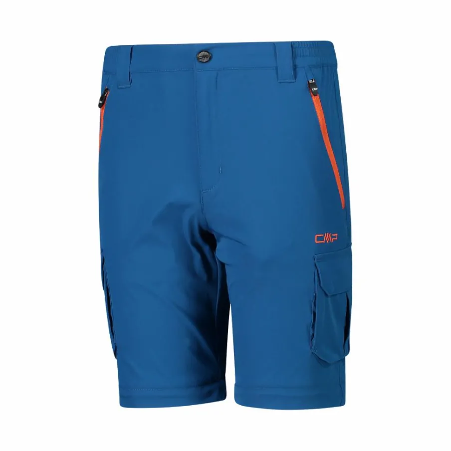 Bambino CMP Pantaloni Tecnici^Pantaloni zip off cargo con tasconi laterali stretch da bambino