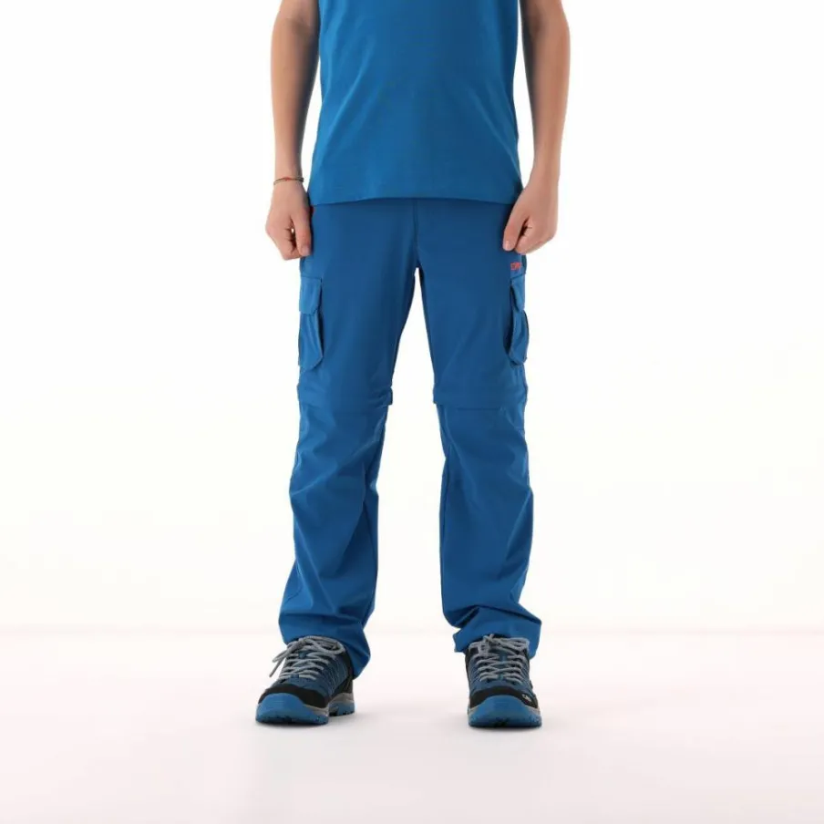 Bambino CMP Pantaloni Tecnici^Pantaloni zip off cargo con tasconi laterali stretch da bambino