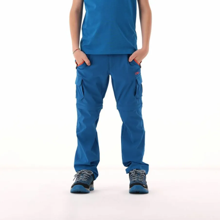Bambino CMP Pantaloni Tecnici^Pantaloni zip off cargo con tasconi laterali stretch da bambino