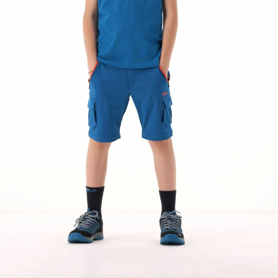 Bambino CMP Pantaloni Tecnici^Pantaloni zip off cargo con tasconi laterali stretch da bambino