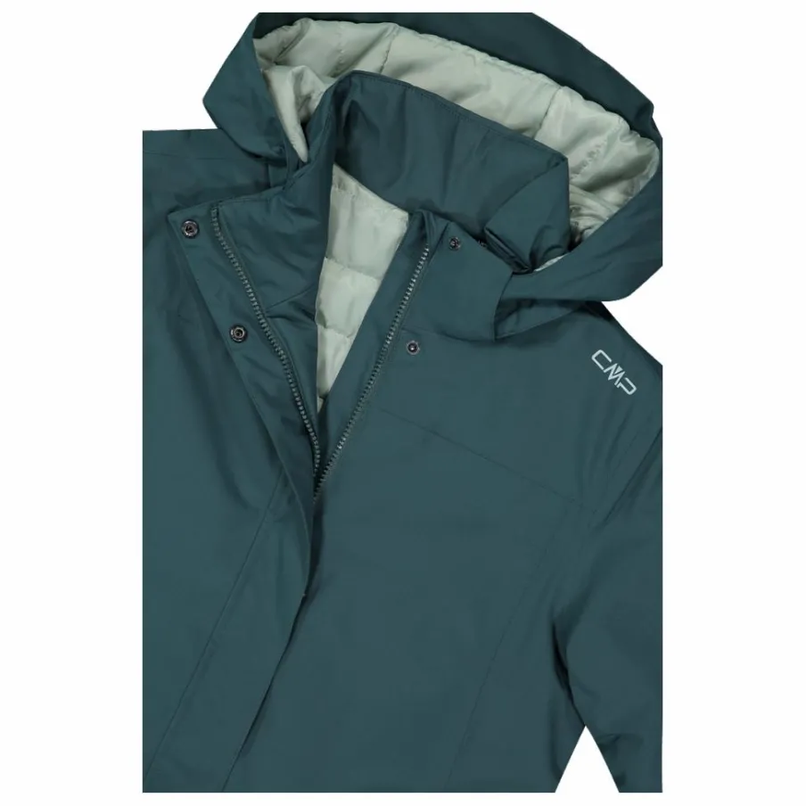 Donna CMP Giacche Imbottite E Piumini|Gusci E Giacche Impermeabili^Parka impermeabile da donna in ripstop con cappuccio staccabile