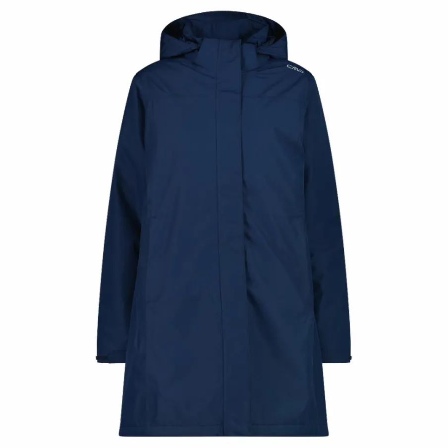 Donna CMP Giacche Imbottite E Piumini|Gusci E Giacche Impermeabili^Parka impermeabile da donna in ripstop con cappuccio staccabile