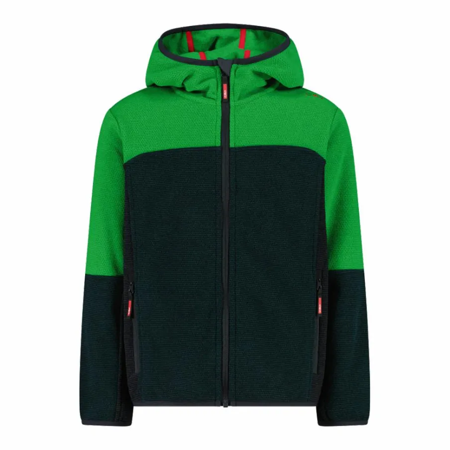 Bambino CMP Pile E Felpe^Pile con zip da bambino in knit tech con cappuccio