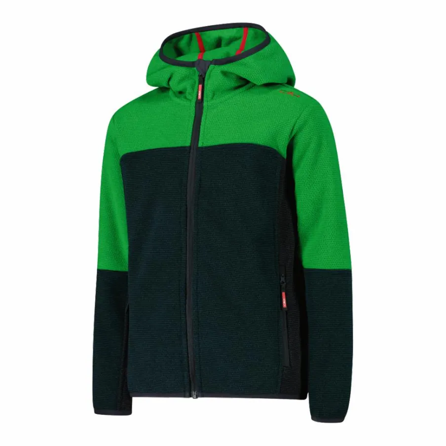 Bambino CMP Pile E Felpe^Pile con zip da bambino in knit tech con cappuccio