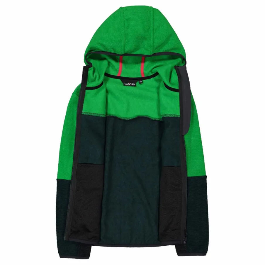Bambino CMP Pile E Felpe^Pile con zip da bambino in knit tech con cappuccio