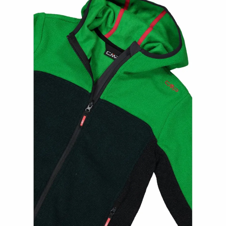 Bambino CMP Pile E Felpe^Pile con zip da bambino in knit tech con cappuccio